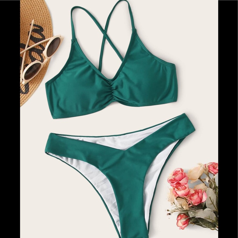 BRAND NEW !! Turquoise High Cut Bikini Set